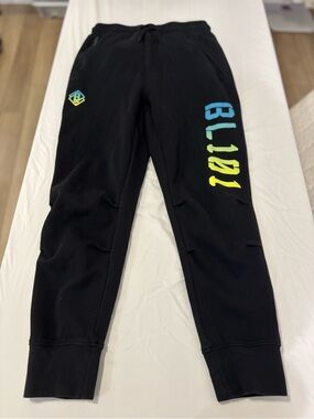 Baseball Lifestyle 101 Men's Graphic Joggers with branding on the leg.